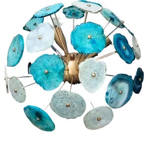 Gorgeous Flush Mount Sputnik Agate Ceiling Lamp Light - STELLAR Low Ceiling 4 Light Lamp