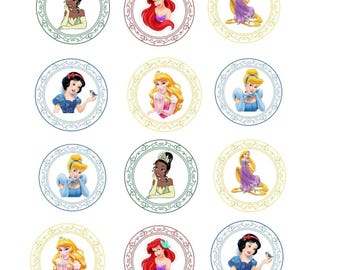 12 Disney Prinzessinnen Essbare Cupcake Topper Dekorationen Geburtstag Dekorationen