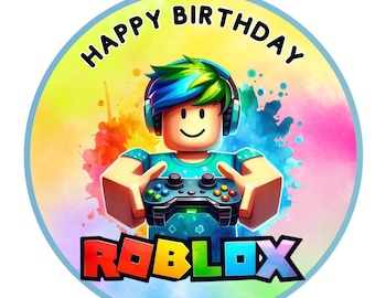 Personalisierte Roblox Cake Topper, essbare Cupcake Dekoration