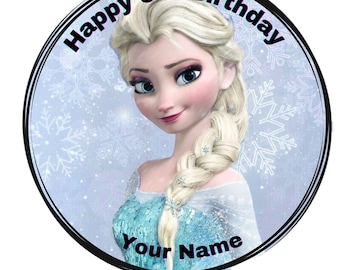 Personalisierte Frozen Elsa Cake Topper: Essbare Geburtstag Cupcake Dekorationen