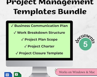 Pack gestion de projet, Modèles de projet, Plan de projet, Statut du projet, Outils de gestion de projet, Analyse commerciale, Gestion de projet