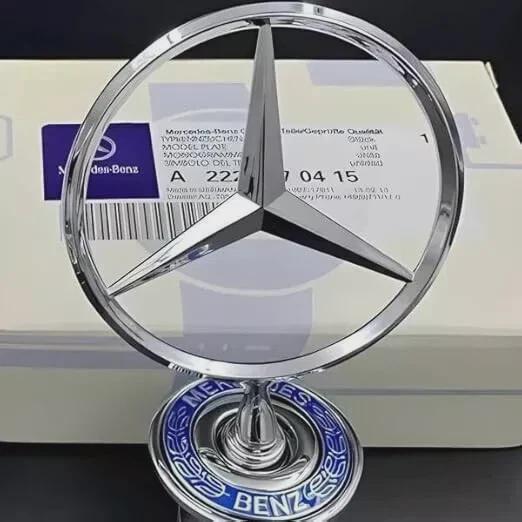 thumbnail image 2 of Mercedes Benz Chrome Bonnet Star Emblem Badge - 44mm - Fits C, E, S, CLK Class 2 of 5