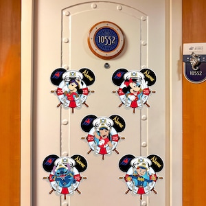 All Characters Cruise Line 2025 Cruise Door Magnet, Cute Mouse & Toy Friends Magnet, Custom Family Vacation Trip Cruise Door Magnet