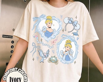 Camiseta de Cenicienta, Camiseta vintage de Disney Cenicienta Comfort Colors, Camiseta de princesas de Walt Disney, Camisetas de Disneyworld, Camiseta para viaje a Disney 2026