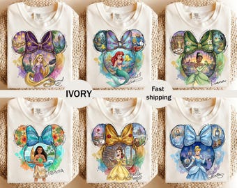 Princess Shirt, land Princess Shirt,  Girly Trip Shirt, world Shirt, Rapunzel, Belle, Cinderella, Tiana Shirt