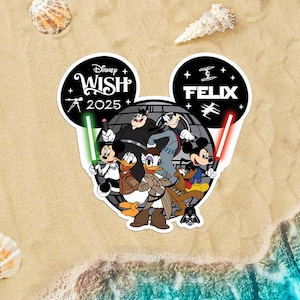 Custom Mickey Head May The 4th Be With You Magnet, Disney Characters Star Wars, Star Wars Magnet, Star Wars Day, Disney Cruise Door Magnet