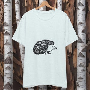 Adorable Hedgehog T-Shirt, Unisex Animal T-Shirt, Cute Hedgehog Shirt for Nature Lovers, Gift for Wildlife Enthusiasts, Fun Casual Wear