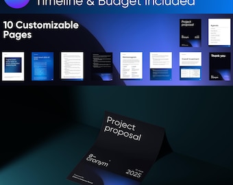 Complete Project Proposal Template | Professional Editable Canva PDF Download
