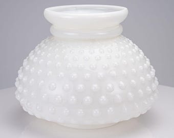 Vintage Fenton Milk Glass Hobnail Student Lamp Shade Replacement Globe