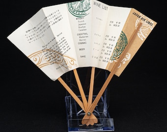 Carta de vinos y bebidas de Japan Air Lines (JAL) de época