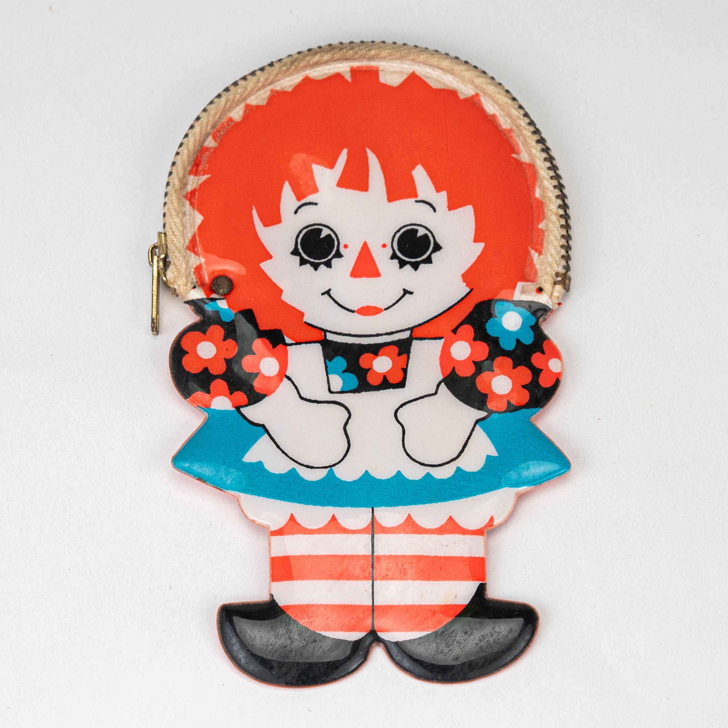 Vintage Raggedy Ann Coin Purse Hallmark Plastic Made in Japan 5