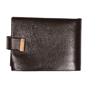 Carteira masculina Aristocrat Fifth Avenue de couro de vaca preta, nova, anos 1960-1970