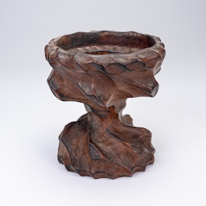 Vintage Carved Wood Plant Stand Candle Holder Small Bonsai Display Pedestal