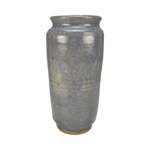 Artisan Handmade Mottled Grey and Lavender Glazed Ceramic Vase