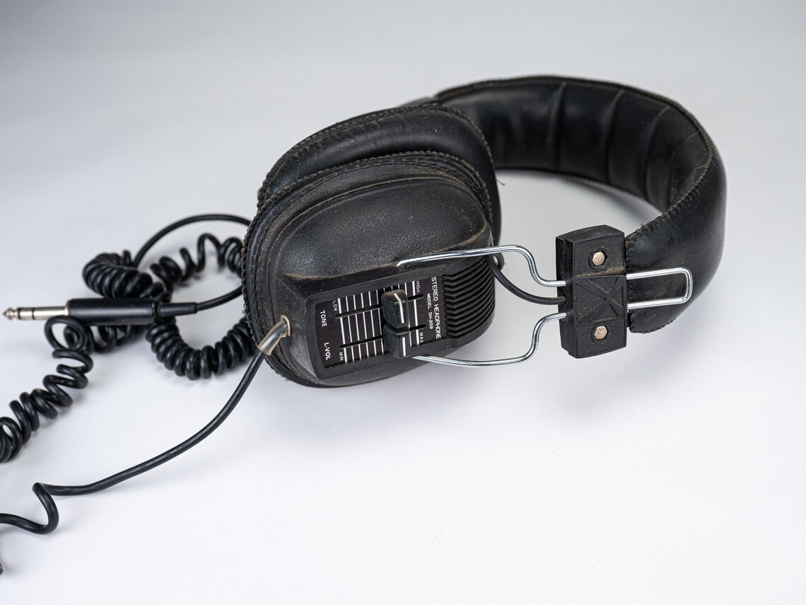 Vintage 1980s Electown DH-209 Stereo Headphones Made in Japan, foto 2 di 5