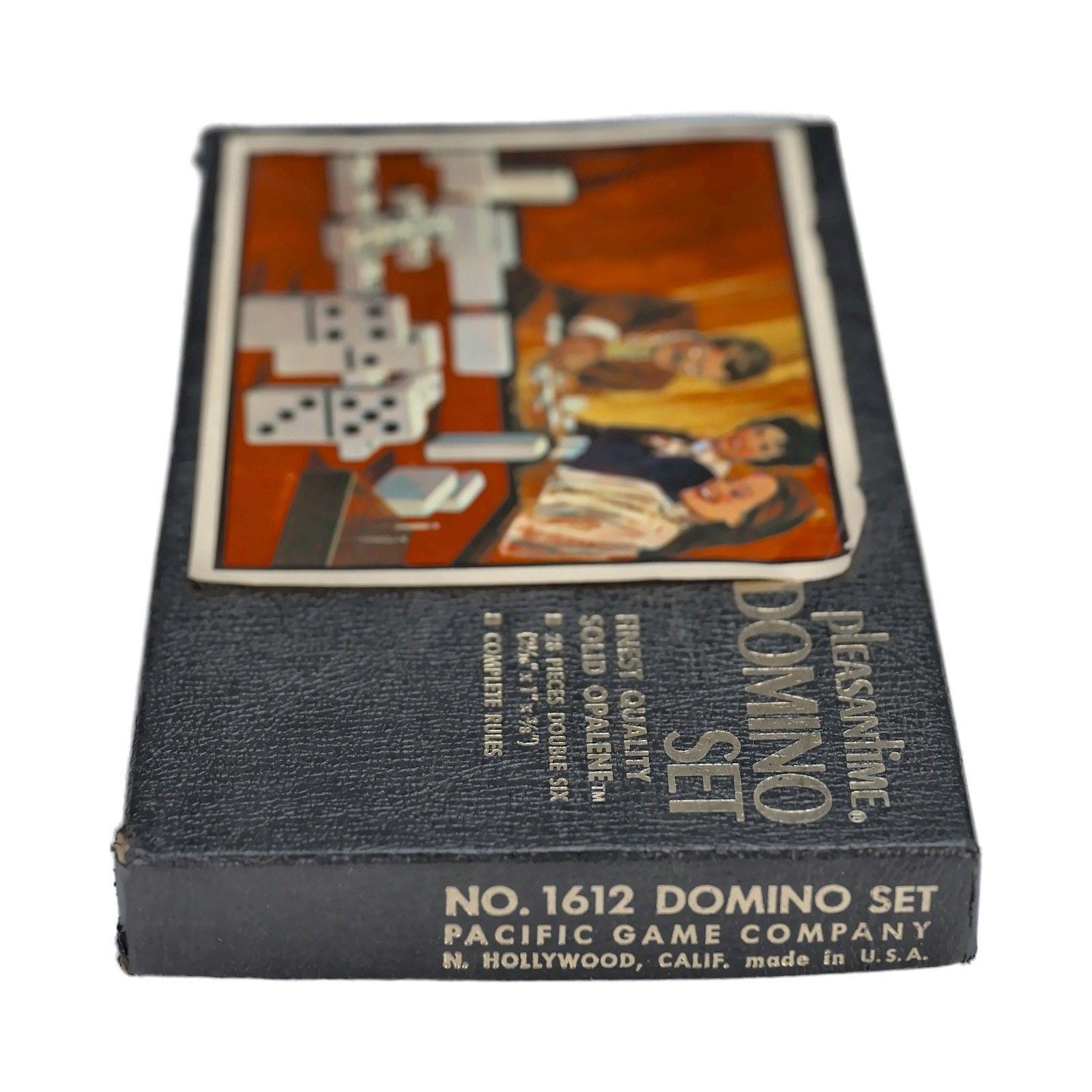Pleasantime Domino Set Double Six Solid Opalene 28 Pieces Vintage