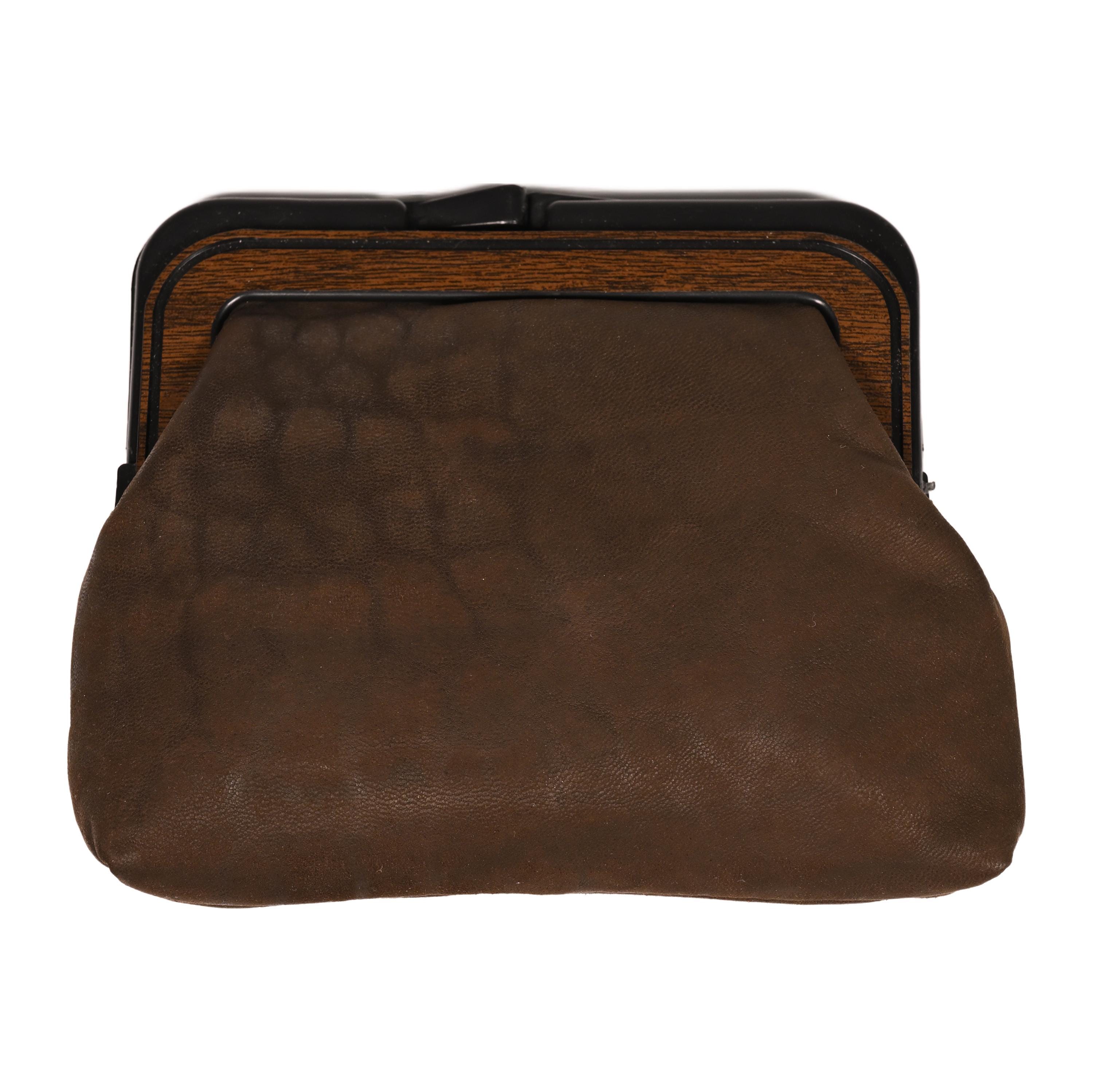 Vintage Genuine Brown Leather Clutch Bag 1970s 1980s — With Box - Etsy