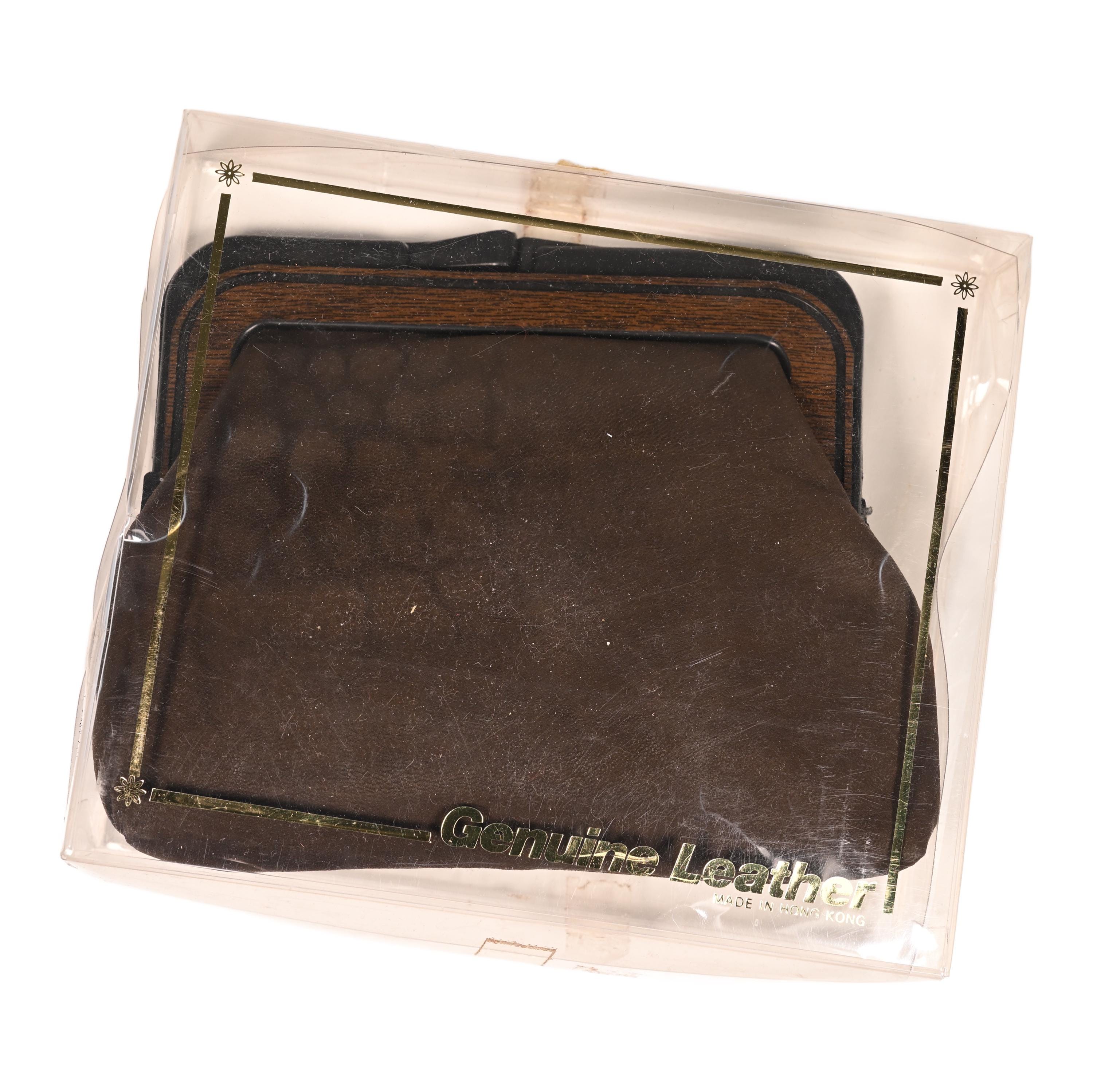 Vintage Genuine Brown Leather Clutch Bag 1970s 1980s — With Box - Etsy