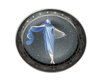 Édition limitée Franklin Mint Royal Doulton House of Erte Moonlight. Assiette Art Déco