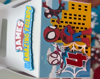 Spidey and Friends Personalized Party Favor Box (Empty)