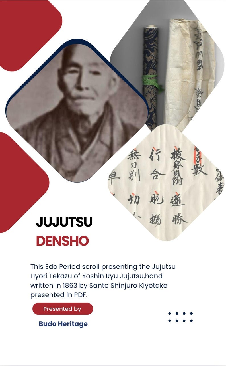 Edo Period: Yoshin Ryu Jujutsu Densho Jujutsu Hyori Terkazu - Etsy