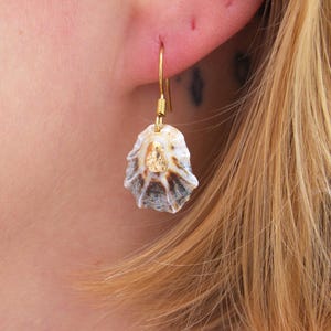 Small Seashell Earring handmade | Natural Shell Earrings | Summer Jewelry | Handmade Earrings | Summer Beachwear | Dangle Earrings