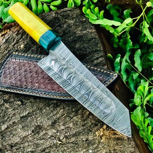 Premium Handmad Damascus  Steel Japanese Knife Kitchen Knife Cooking Knife Chef Knife