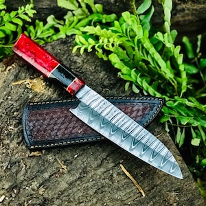 Custom Handmade Damascus Japanese Knife Kitchen Knife Cooking Knife Chef Knife