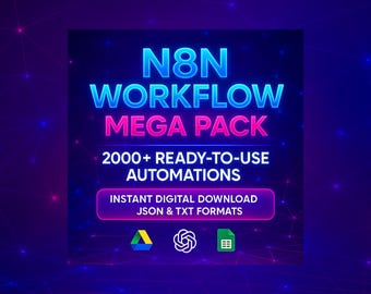 Mega Pack de plantillas de automatización N8N: más de 2000 JSON de flujo de trabajo para empresas, redes sociales y herramientas de IA