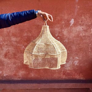 raffia pendant light , hanging lamp shade in raffia