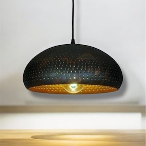 Rustic Copper Spiral Pendant Light, Farmhouse Kitchen Island Lighting