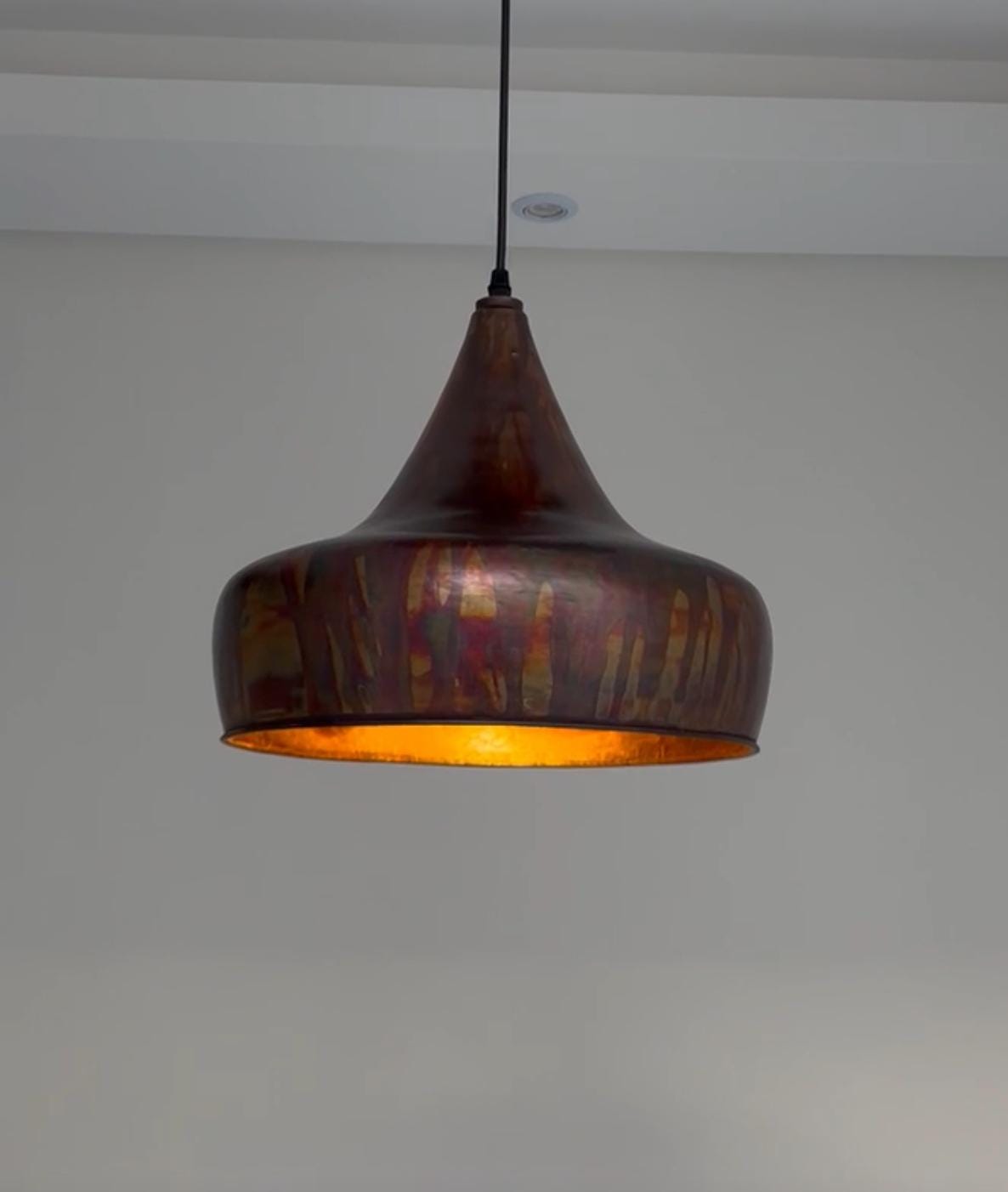 Modern Copper Dome Pendant Lamp, Hammerd Dome Lamp, Ceiling Dome Lamp, Copper Dome Light fixture, Rustic Chandelier
