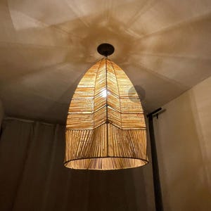 New Style Wave Chandelier, raffia pendant light , hanging lamp shade in raffia