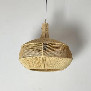 raffia pendant light , hanging lamp shade in raffia