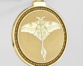 YAFEINI Collana Con Ciondolo Luna Falena/Ragno/Fungo – Argento Sterling, Gioielli Gotici Per Donna
