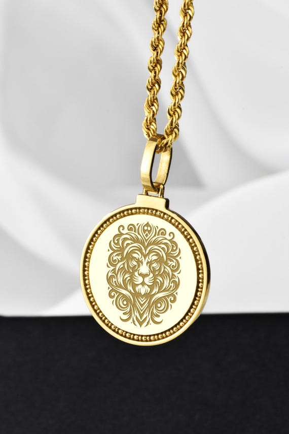 81stgeneration Collana con Testa di Leone Celtico in Argento Sterling per Uomo e Donna | Ciondolo con Nodo Celtico in Argento 925 su Catena a Maglie da 18 Pollici | Collana Leo