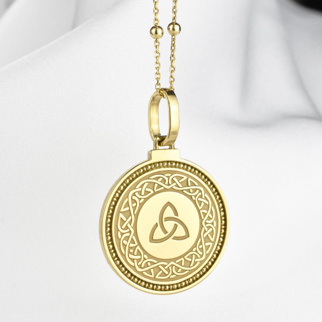 Sterling Silver Triquetra Necklace: Celtic Knot Trinity Pendant - Etsy