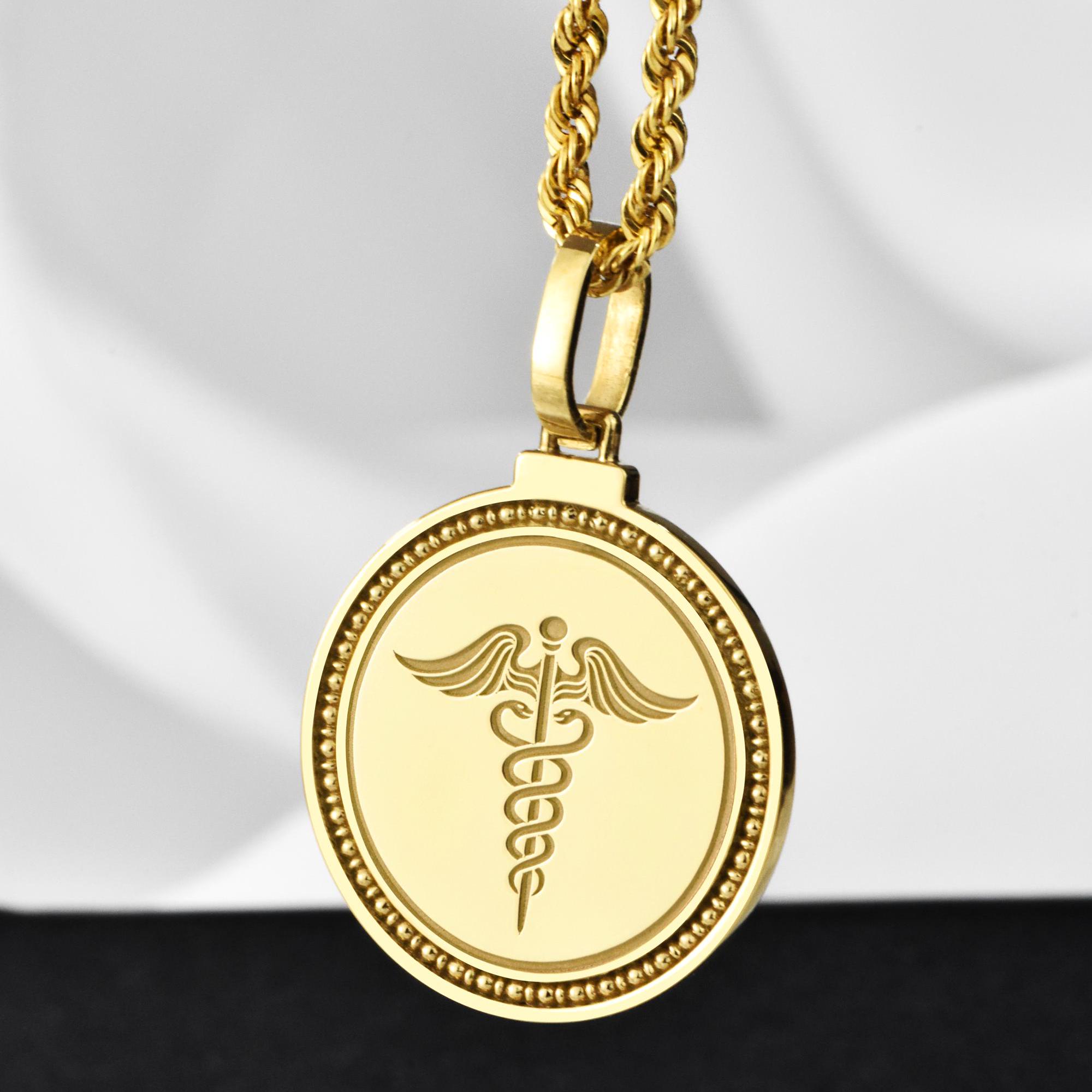 Sterling Silver Medical Alert Necklace: Personalized Emergency ID ...