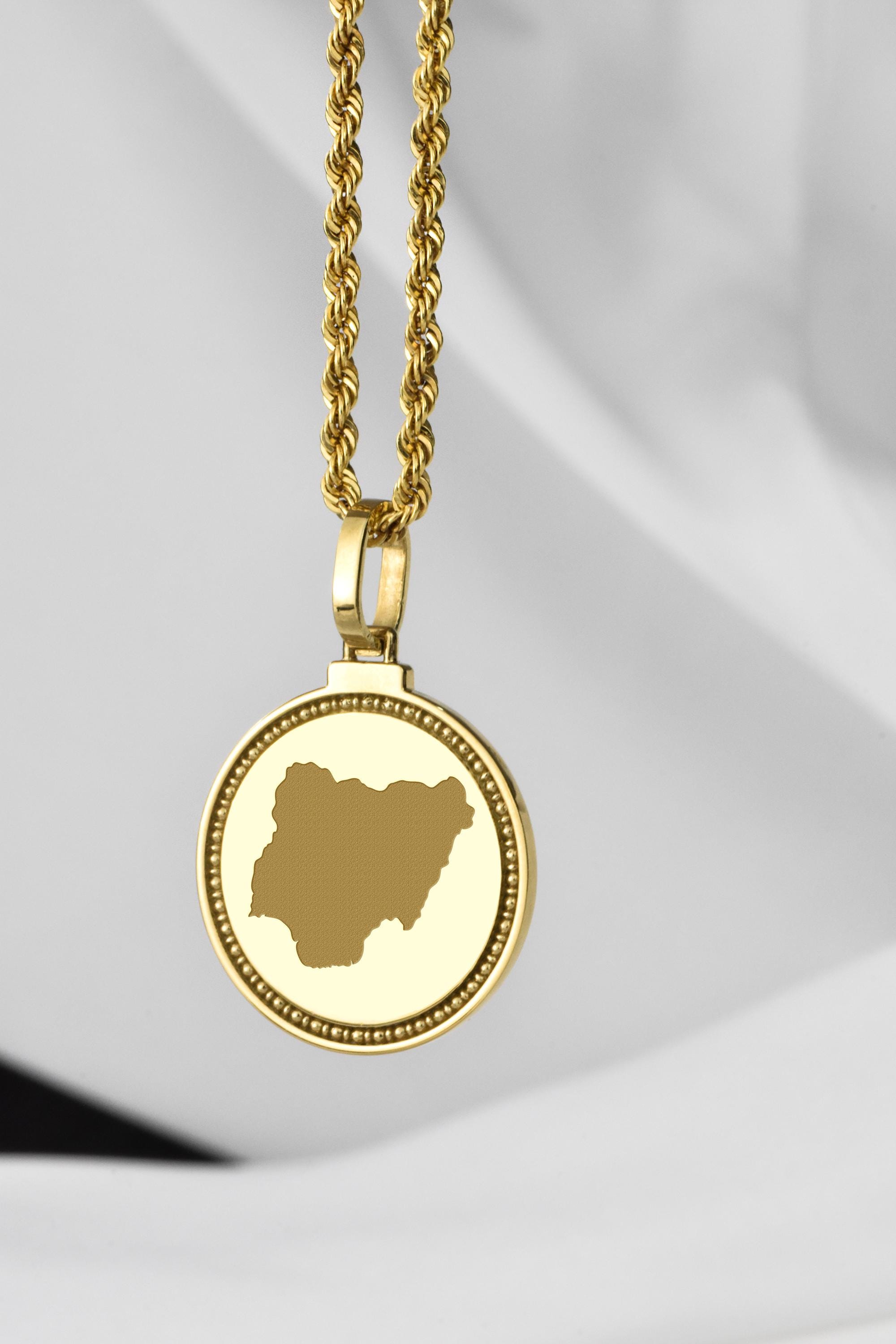 LUTAKU Nigeria Vlag Ketting Voor Vrouwen Mannen, Nigeria Ketting Hanger