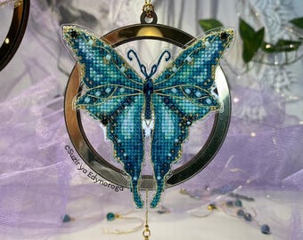 Cross stitch kit "Butterfly Dance", cross stitch insect pattern, DIY embroidery colorful Dragonfly, embroidery on plastic base, FREE SHIPING
