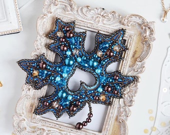 Kit DIY Broche Egret - Broderie De Perles Et Perles Graines - Abris Art