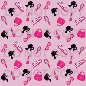 Pink Doll Seamless File PNG