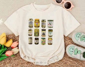 Funny Pickle Bodysuit, Vintage pickle baby romper, Pickle Print Baby Outfit, Daily baby Outfit, Summer vibes, Months Romper, Baby Gift