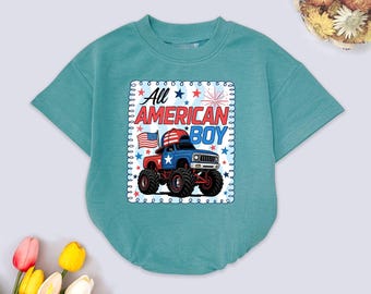 All American Boy Baby Romper, Boys 4th of July, Kids Patriotic Outfit, American Flag Baby Bodysuit, Happy 4th of July Gift, Retro USA Theme