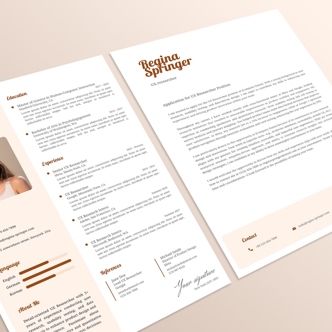Modern Resume Template for Canva | Professional & Editable CV Design