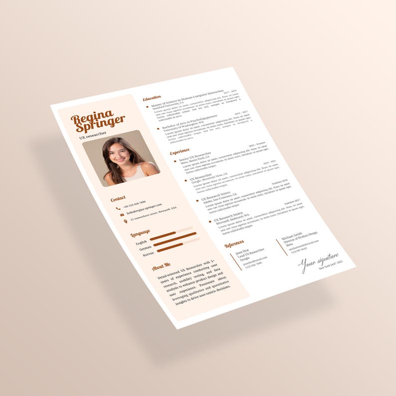 Modern Resume Template for Canva | Professional & Editable CV Design