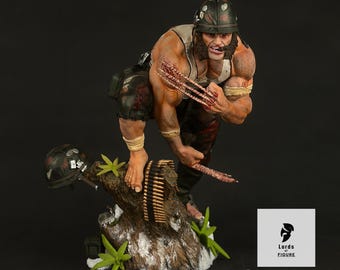 Soldier Logan 3D Statue – Wolverine Collectible Bust – Handmade Resin Figure – X-Men Display Statue