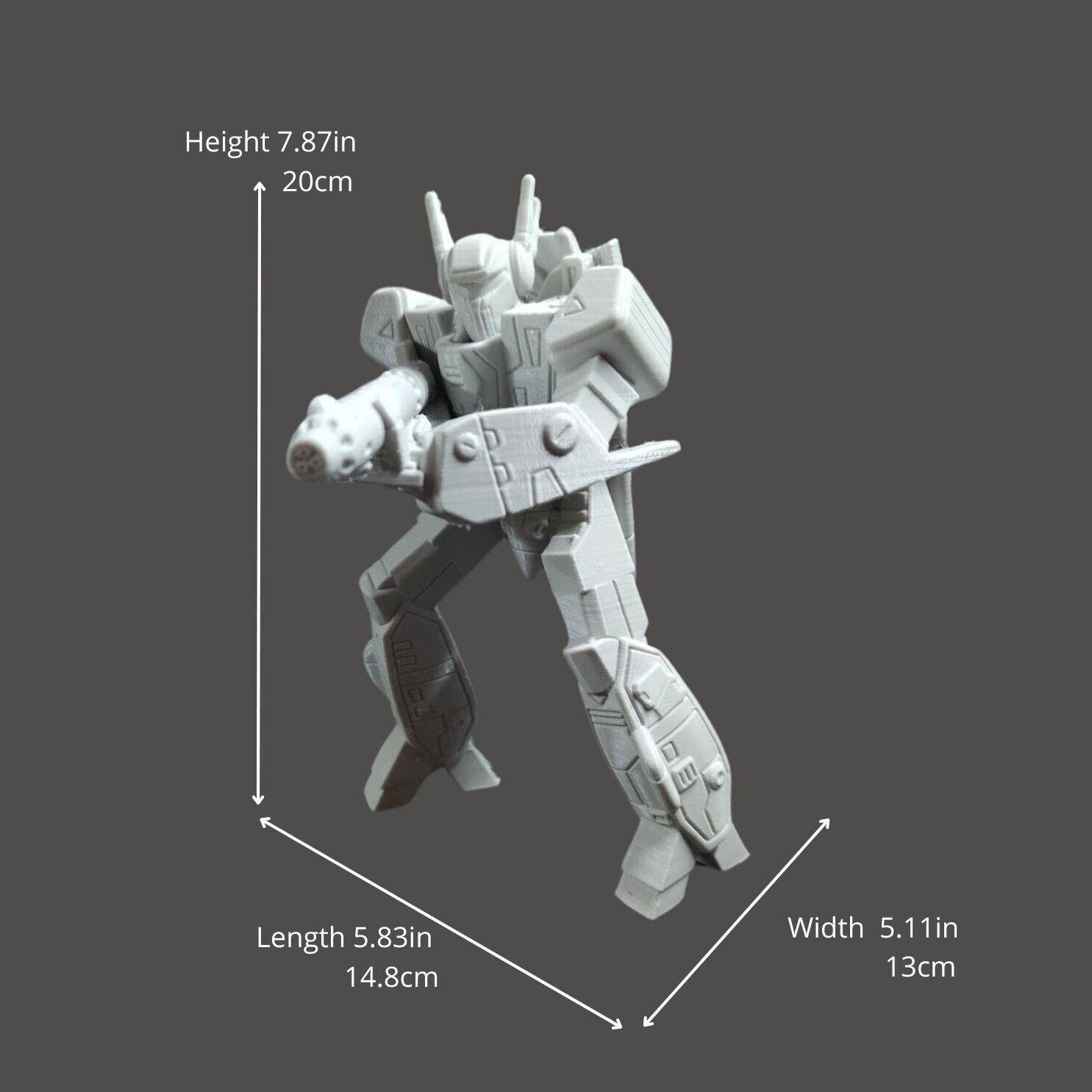 Model Kit Varitech Varitech Battloid Mod VF-1 Macross Robotech White Color DIY Assembly ...