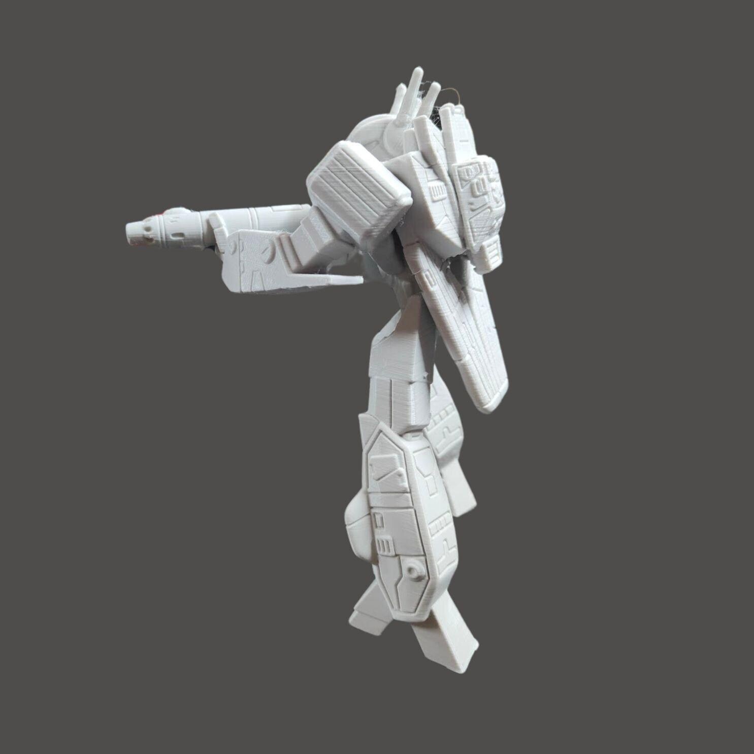 Model Kit Varitech Varitech Battloid Mod VF-1 Macross Robotech White Color DIY Assembly ...