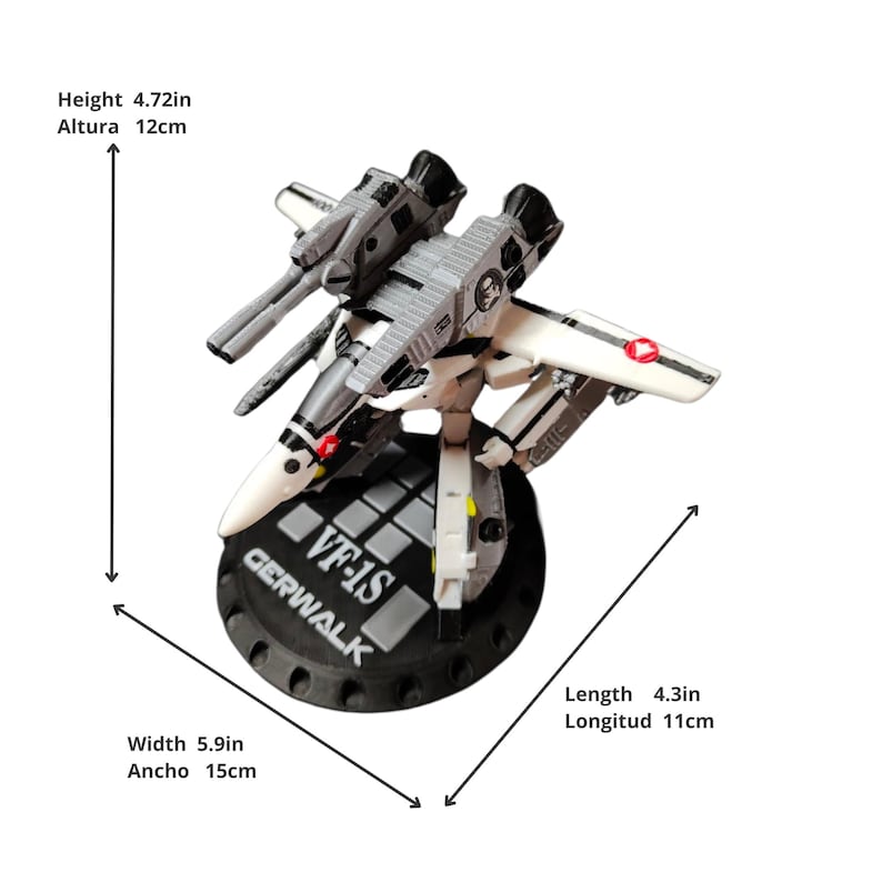 Model Kit Varitech Kit Varitech Roy Focker Vf1 Gerwalk Mode 1/100 Scale Full Color ...